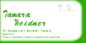 tamara weidner business card